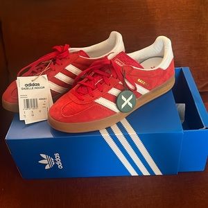 Adidas Gazelle Scarlet Cloud White